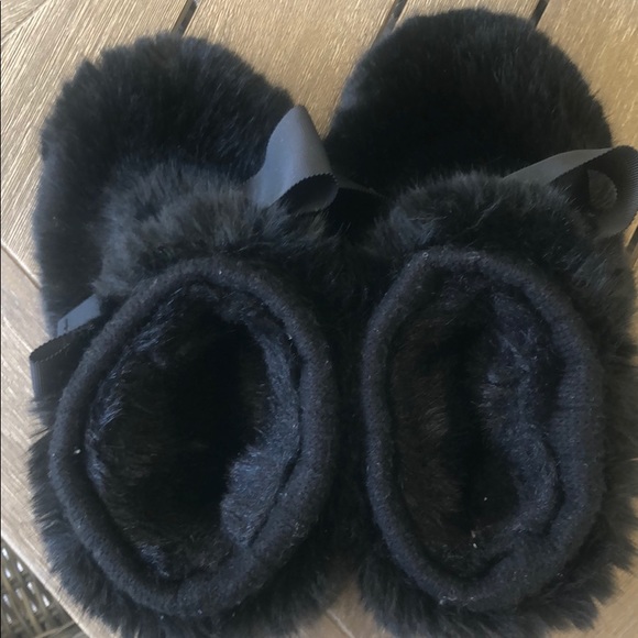 (Sold) Kate Spade Fabian Furry Slipper Bootie Blac - Picture 4 of 7
